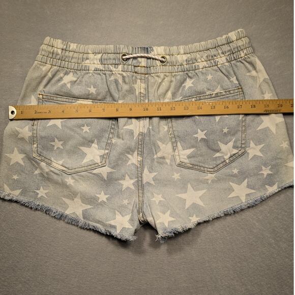 Re-Generation Shorts Womens Large Light Denim Stars Sustainable Y2K - Picture 7 of 11